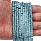 Dyed Synthetic Turquoise Beads Strands, Flat Round/Disc, Frosted, Heishi Beads, Medium Turquoise, 4x2~2.5mm, Hole: 0.8~0.9mm, about 161~164pcs/strand, 14.96''~15.12''(38~38.4cm)
