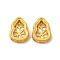 Rack Plating Gourd Brass Tray Setting, Long-Lasting Plated, Lead Free & Cadmium Free, Matte Gold Color, Tray: 9.5x6.5mm, 13x9.5x3.5mm