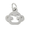 Non-Tarnish 304 Stainless Steel Pendants, Twelve Chinese Zodiac Charms, with Jump Ring, Monkey, 10.5x11.5x0.9mm, Hole: 3.1mm