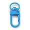 Zinc Alloy Baking Paint Swivel Snap Hooks Clasps, Blue, 33.5x13.5x5.5mm, Hole: 9mm
