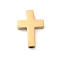 304 Stainless Steel Beads, Cross, Ion Plating(IP), Golden, 16.5x12x3mm, Hole: 2mm