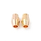 Brass Beads, Cadmium Free & Nickel Free & Lead Free, Barrel, Real 18K Gold Plated, 6.5x3.5x3.5mm, Hole: 1.8mm