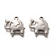 Non-Tarnish 201 Stainless Steel Pendants, Elephant, Stainless Steel Color, 17x18x3mm, Hole: 1.6mm