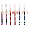 OLYCRAFT 6 Pcs 3-Color Sakura Keychain Pendants Maneki Neko Key Ring Charms Japanese Enamel Bell Keychains Bell Buckle Keyring with Flower Polyester Strap for Hanbag Phone Funny Gifts 7.2inch