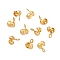 Brass Bead Tips, Long-Lasting Plated, Rack Plating, Lead Free & Cadmium Free, Real 24K Gold Plated, 6x3.5mm, Hole: 1.2mm, Inner Diameter: 2mm