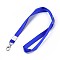 Polyester Neck Strap Lanyard, with Lobster Claw Clasps, Royal Blue, 48.5x1.5cm