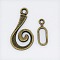 Alloy Hook and Eye Clasps, Cadmium Free & Lead Free, Antique Bronze Color, 13.5x25.5x1.5mm 6x16.5x1mm, hole: 2mm, Bar: 6mm wide, 16.5mm long, 1mm thick, hole: 2mm