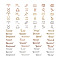 72pcs 6 Sets 6 Style Alloy Pendants, 12 Constellations, Mixed Color, 1set/style, Mixed Color, 1set/style