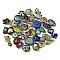 Handmade Cloisonne Beads, Mixed Shapes, Golden, Mixed Shapes, 7.5~24x7.5~19x5~14mm, Hole: 0.9~2.5mm