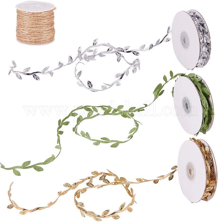Ruban De Feuilles De Vigne Artificielles, 10 Mètres De Ficelle De Jute