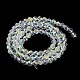 Transparentes perles de verre de galvanoplastie brins GLAA-Q099-B01-06-3
