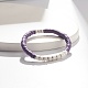 Handmade Polymer Clay Heishi Beads Stretch Bracelet for Women BJEW-JB07526-2