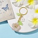 Flower Acrylic Imitation Gemstone Pendant Keychain KEYC-JKC00692-03-3