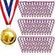 Chgcraft 36 個ポリエステルメダルストラップ賞ネックリボンメダルストラップ合金クラスプ付き競技大会会議スポーツパーティー学生賞  ブルー AJEW-CA0003-78B-1