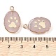 Naturelle quartz rose pendentifs ovales G-C102-07G-02-3