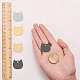 SUNNYCLUE 1 Box 16Pcs 4 Colors Cat Charms Bulk Stainless Steel Animal Head Tag Blank Stamping Colorful Pendants Flatbacks for Jewelry Making Charms DIY Necklaces Bracelets Findings Accessory STAS-SC0003-38-3