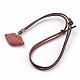 (vente d'usine de fêtes de bijoux) colliers pendentif en pierre de lave synthétique réglables NJEW-P237-B-2