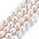 Chapelets de perles en Keshi naturel PEAR-S020-C02-2