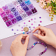 PH PandaHall 600pcs Purple Glass Beads 8mm 24 Styles Transparent Painted Beads Round Spacer Loose Beads Craft Beads for Friendship Bracelets GLAA-PH0002-47C-3