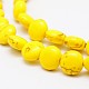 Flat Round Synthetic Turquoise Beads Strands TURQ-I022-16x6mm-10-1