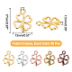 DICOSMETIC 250Pcs 5 Colors Four Leaf Clover Charm Lucky Shamrock Charm Hollow Good Luck Pendant Silver Irish Jewelry Alloy Dangle Pendant for DIY Craft Jewelry Making St. Patrick's Day Decor Gifts FIND-DC0001-65-2