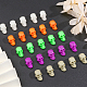 CHGCRAFT 120Pcs 6 Colors Skull Halloween Plastic Beads for Party Festival Decorations KY-CA0001-46-5