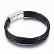 PU Leather Cord Bracelets BJEW-F288-02B-1