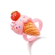 Offener Manschettenring aus Kunstharz mit Cartoon-Süßigkeiten für Kinder RJEW-K239-21-4