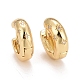 Clear Cubic Zirconia Star Hoop Earrings EJEW-C022-01G-01-1