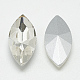 Cabujones de cristal con rhinestone RGLA-T083-9x18mm-01-2