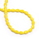 Opaque Solid Glass Bead Strands GLAA-R168-3x5-02F-3