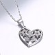 Romantic 925 Sterling Silver Pendant Necklaces NJEW-BB30685-1