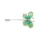 Glass Braided Bead Butterfly Lapel Pin JEWB-TA00005-4