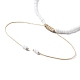 Halskette aus Glasperlen und geflochtenes Perlenarmband SJEW-JS01283-01-8