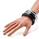 Ensemble de bracelets extensibles de perles de tube incurvées épaisses pour fille femmes BJEW-JB06947-11