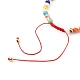 Bracelets de perles tressées en fil de nylon de verre électrolytique pour maman et fille BJEW-JB06359-02-13