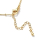 Ожерелья с подвеской из латуни с микро-паве и принтом лап для женщин с кубическим цирконием NJEW-A015-03KCG-3