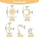 Hobbiesay diy kit de fabrication de boucles d'oreilles lune & étoile & soleil KK-HY0003-49-2