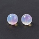 Transparent Baking Painted Glass Beads GLAA-P029-06-4