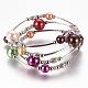 Glass Pearl Bead Wrap Bracelets BJEW-JB02860-11-1