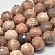 Facettiert rund natürliche sunstone Perlen Stränge G-I176-10-20mm-1