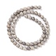 Natürliche Silber Linie Jaspis Perlen Stränge G-P451-03B-A-3