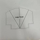 アクリルホタテジップポーチバッグテンプレート  DIY 収納袋縫製ツール金型  透明  25.4x31.5cm PW22080498501-1