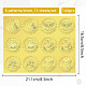 6 selbstklebende geprägte Aufkleber aus Aluminiumfolienpapier mit Mustern DIY-WH0451-009-2