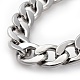 304 bracciali da uomo in acciaio inossidabile con catena a cordolo BJEW-G618-01P-2