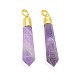 Natural Amethyst Point Pendants G-N0052-12A-1