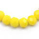 Chapelets de perles en verre opaques solides GLAA-R166-6mm-02F-2