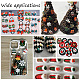 Pandahall Elite 50 Stück 10 Stile Weihnachtsthema undurchsichtige Harz-Cabochons RESI-PH0002-08-6