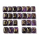 26Pcs Natural Amethyst Healing Rectangle with Letter A~Z Display Decorations G-K335-07D-1