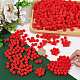 Ph pandahall 1000 pièce de mini pompons en laine rouges de 10 mm AJEW-PH0004-68-3